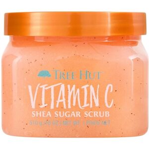 Tree Hut Vitamin C Shea Sugar Scrub, 18 oz, Ultra Hydrating and Exfoliating Scrub for Nourishing Essential Body Care